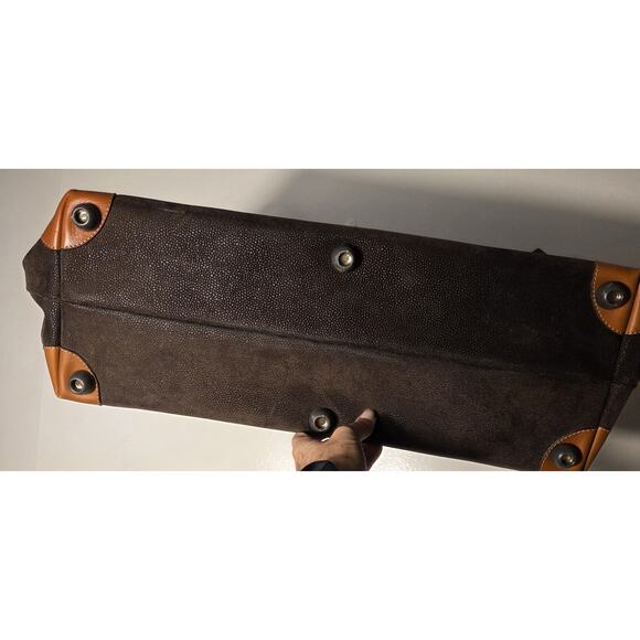 Bric's LIFE 18-Inch Cargo Duffle Bag Luxury Travel Weekender Brown W Strap/Lock - Picture 5 of 13